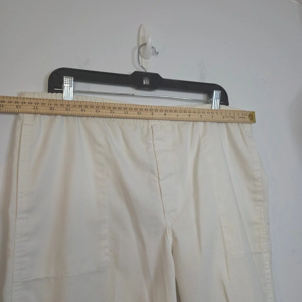 Vintage Levis 518 White Work Pants Mens Large Elastic Waist Made in USA 1984